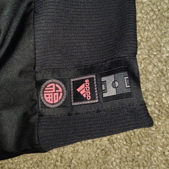 Adidas Men's Black and Coral Bomber Jacket - Picture 5 of 8